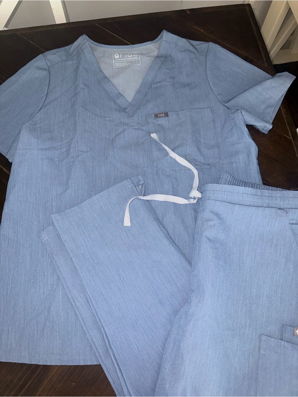 Figs Blue Scrubs Set Size Large
